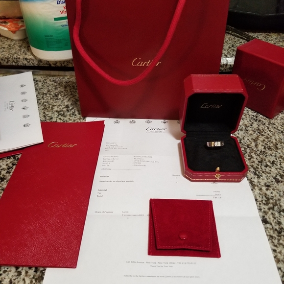 Cartier Jewelry - HOSTPICK!! Cartier Love Ring 18k WG  3 diamond's